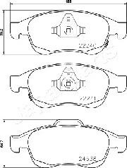 Japanparts PA-0217AF - Bremžu uzliku kompl., Disku bremzes autodraugiem.lv