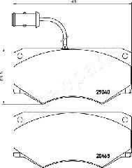 Japanparts PA-0231AF - Bremžu uzliku kompl., Disku bremzes autodraugiem.lv