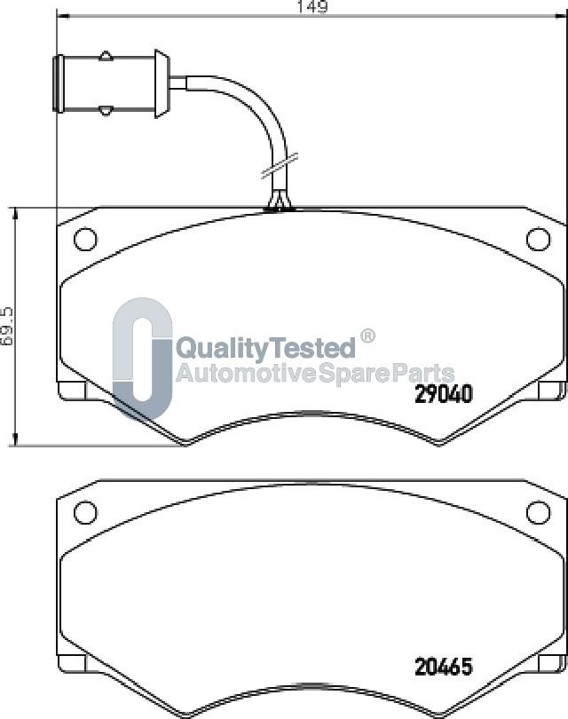 Japanparts PA0231JM - Bremžu uzliku kompl., Disku bremzes autodraugiem.lv