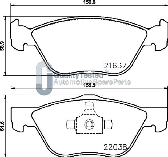 Japanparts PA0229JM - Bremžu uzliku kompl., Disku bremzes autodraugiem.lv