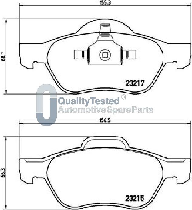 Japanparts PA0709JM - Bremžu uzliku kompl., Disku bremzes autodraugiem.lv