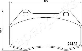 Japanparts PA-0703AF - Bremžu uzliku kompl., Disku bremzes autodraugiem.lv