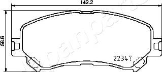 Japanparts PA-0707AF - Bremžu uzliku kompl., Disku bremzes autodraugiem.lv