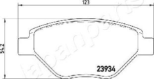 Japanparts PA-0716AF - Bremžu uzliku kompl., Disku bremzes autodraugiem.lv