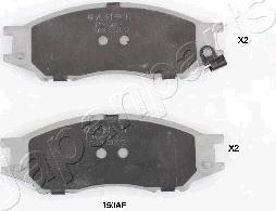 Japanparts PA-150AF - Bremžu uzliku kompl., Disku bremzes autodraugiem.lv