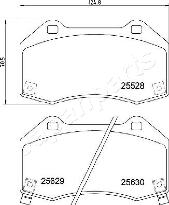 Japanparts PA-3004AF - Bremžu uzliku kompl., Disku bremzes autodraugiem.lv