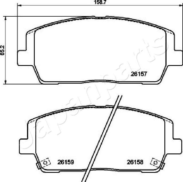 Japanparts PA-H30AF - Bremžu uzliku kompl., Disku bremzes autodraugiem.lv