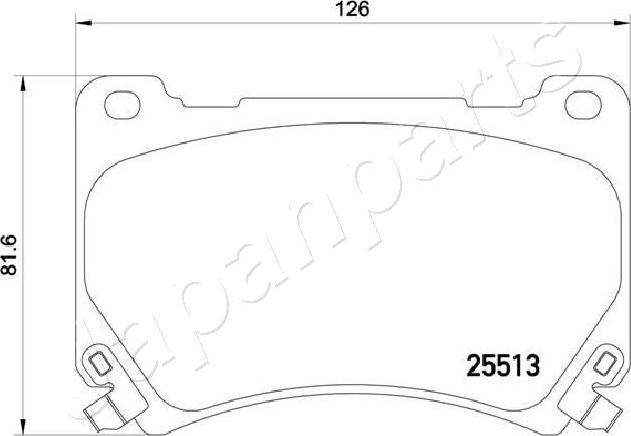 Japanparts PA-H29AF - Bremžu uzliku kompl., Disku bremzes autodraugiem.lv