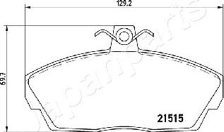 Japanparts PA-L13AF - Bremžu uzliku kompl., Disku bremzes autodraugiem.lv