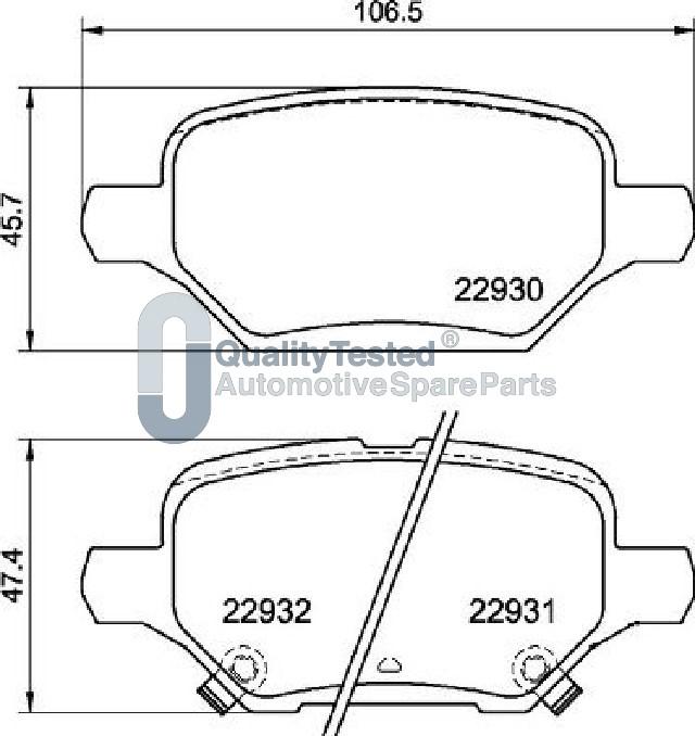 Japanparts PP0405JM - Bremžu uzliku kompl., Disku bremzes autodraugiem.lv