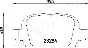 Japanparts PP-0402AF - Bremžu uzliku kompl., Disku bremzes autodraugiem.lv