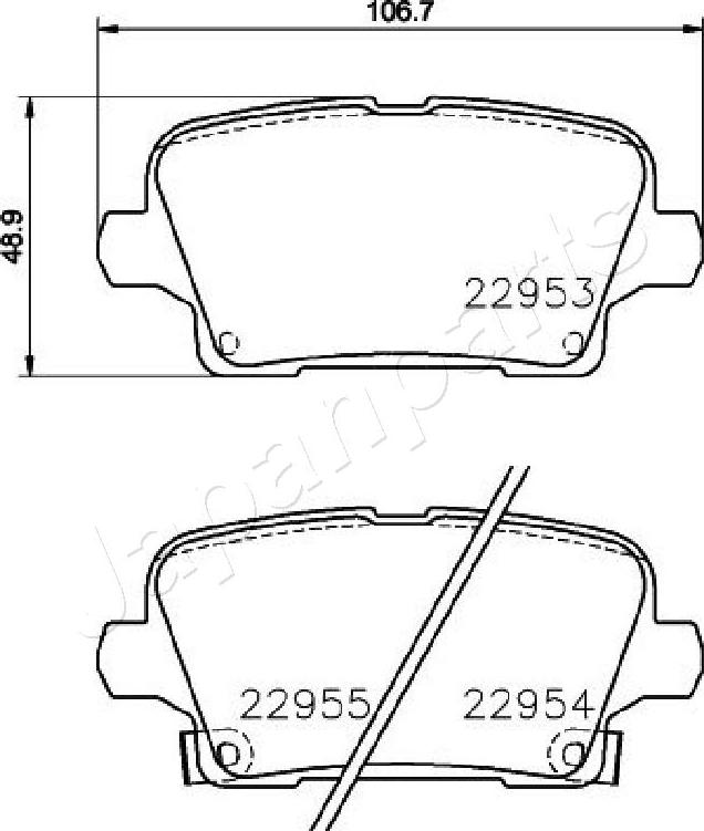 Japanparts PP-0407AF - Bremžu uzliku kompl., Disku bremzes autodraugiem.lv