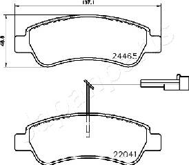 Japanparts PP-0609AF - Bremžu uzliku kompl., Disku bremzes autodraugiem.lv