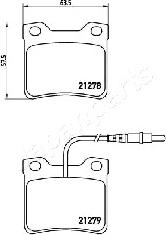 Japanparts PP-0616AF - Bremžu uzliku kompl., Disku bremzes autodraugiem.lv