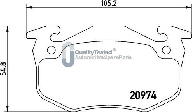 Japanparts PP0611JM - Bremžu uzliku kompl., Disku bremzes autodraugiem.lv