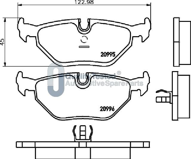 Japanparts PP0106JM - Bremžu uzliku kompl., Disku bremzes autodraugiem.lv