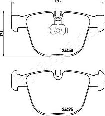 Japanparts PP-0117AF - Bremžu uzliku kompl., Disku bremzes autodraugiem.lv