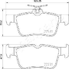 Japanparts PP-0303AF - Bremžu uzliku kompl., Disku bremzes autodraugiem.lv