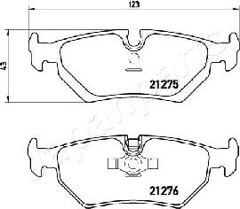 Japanparts PP-0314AF - Bremžu uzliku kompl., Disku bremzes autodraugiem.lv