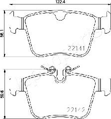 Japanparts PP-0313AF - Bremžu uzliku kompl., Disku bremzes autodraugiem.lv