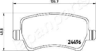 Japanparts PP-0321AF - Bremžu uzliku kompl., Disku bremzes autodraugiem.lv