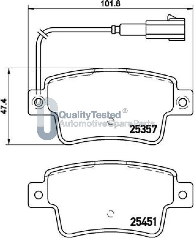 Japanparts PP0215JM - Bremžu uzliku kompl., Disku bremzes autodraugiem.lv