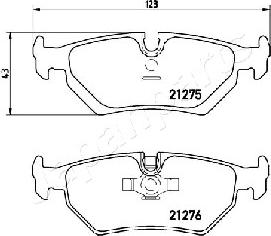 Japanparts PP-0216AF - Bremžu uzliku kompl., Disku bremzes autodraugiem.lv