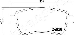 Japanparts PP-0703AF - Bremžu uzliku kompl., Disku bremzes autodraugiem.lv