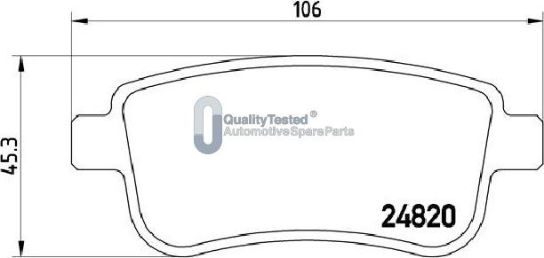 Japanparts PP0703JM - Bremžu uzliku kompl., Disku bremzes autodraugiem.lv