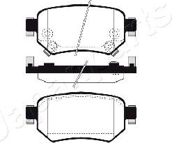 Japanparts PP-319AF - Bremžu uzliku kompl., Disku bremzes autodraugiem.lv