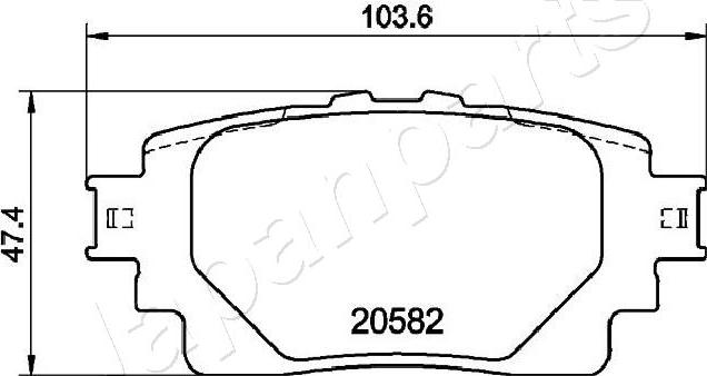 Japanparts PP-264AF - Bremžu uzliku kompl., Disku bremzes autodraugiem.lv