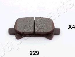 Japanparts PP-229AF - Bremžu uzliku kompl., Disku bremzes autodraugiem.lv