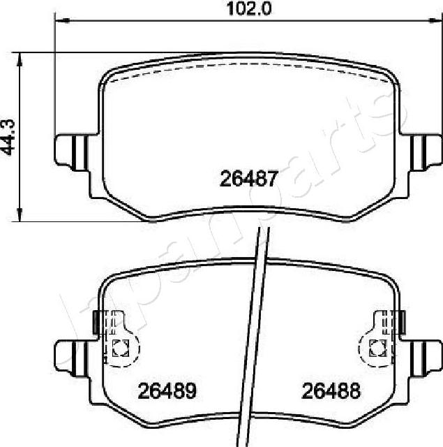 Japanparts PP-H14AF - Bremžu uzliku kompl., Disku bremzes autodraugiem.lv