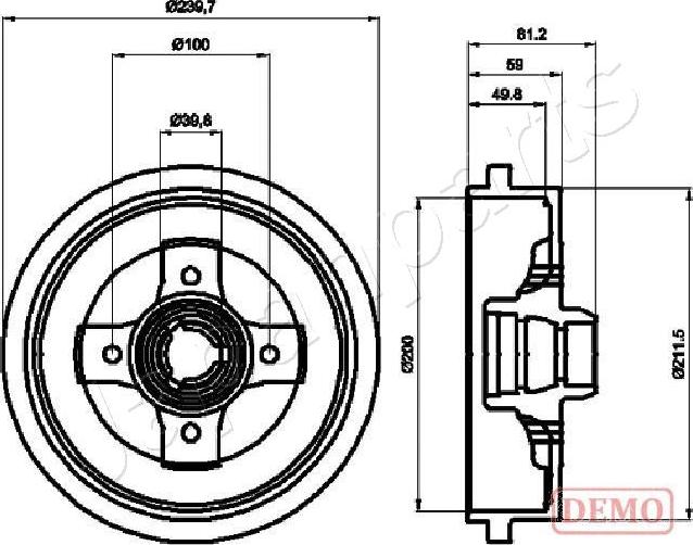 Japanparts TA-0909C - Bremžu trumulis autodraugiem.lv