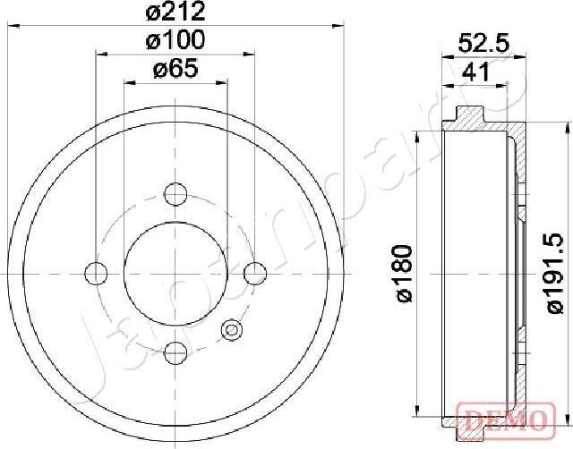 Japanparts TA-0912C - Bremžu trumulis autodraugiem.lv