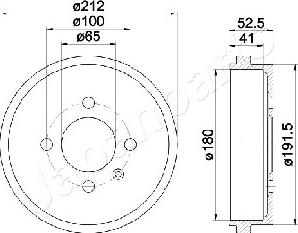 Japanparts TA-0912 - Bremžu trumulis autodraugiem.lv