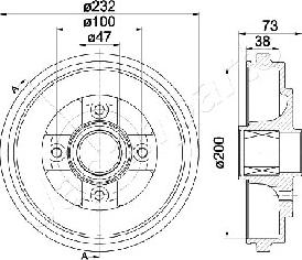 Japanparts TA-0401 - Bremžu trumulis autodraugiem.lv