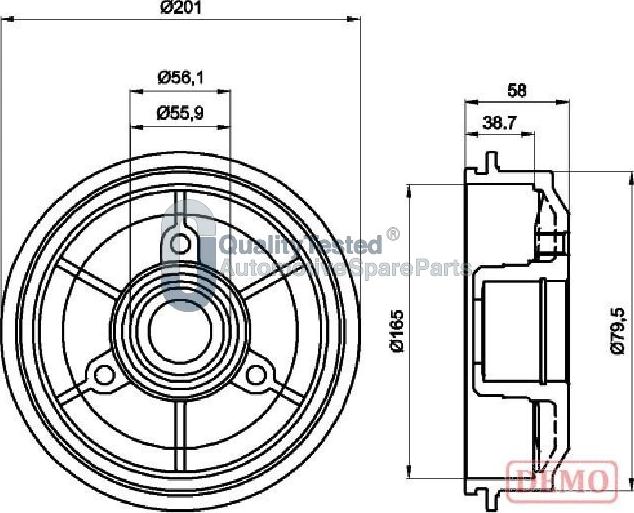 Japanparts TA0607JM - Bremžu trumulis autodraugiem.lv