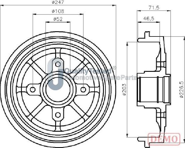 Japanparts TA0610JM - Bremžu trumulis autodraugiem.lv