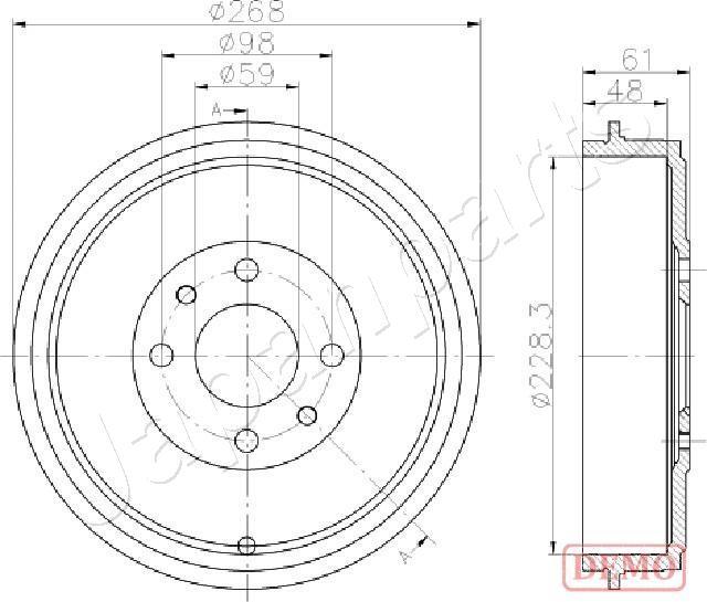 Japanparts TA-0613C - Bremžu trumulis autodraugiem.lv