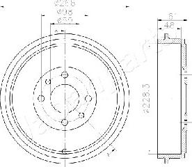 Japanparts TA-0613 - Bremžu trumulis autodraugiem.lv