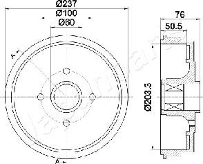 Japanparts TA-0700 - Bremžu trumulis autodraugiem.lv