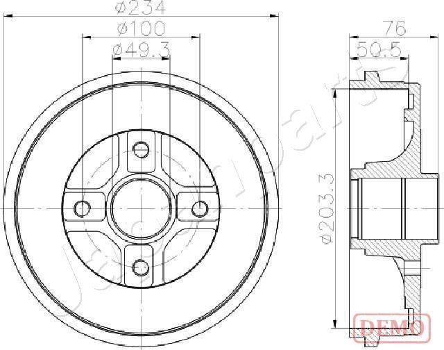 Japanparts TA-0710C - Bremžu trumulis autodraugiem.lv