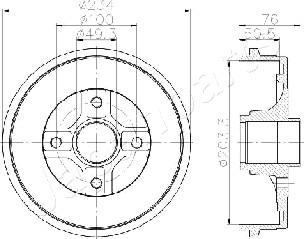 Japanparts TA-0710 - Bremžu trumulis autodraugiem.lv