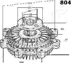 Japanparts VC-804 - Sajūgs, Radiatora ventilators autodraugiem.lv