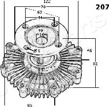 Japanparts VC-207 - Sajūgs, Radiatora ventilators autodraugiem.lv