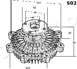 Japko 36502 - Sajūgs, Radiatora ventilators autodraugiem.lv