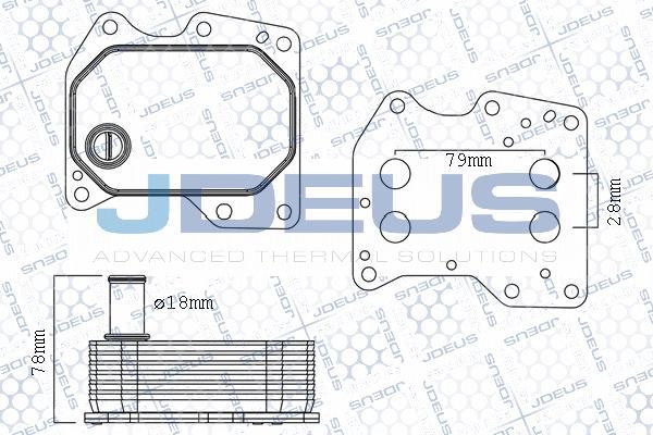 Jdeus 412M29 - Eļļas radiators, Motoreļļa autodraugiem.lv