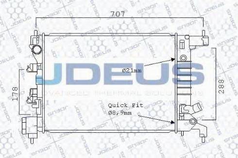 Jdeus 056M15 - Radiators, Motora dzesēšanas sistēma autodraugiem.lv