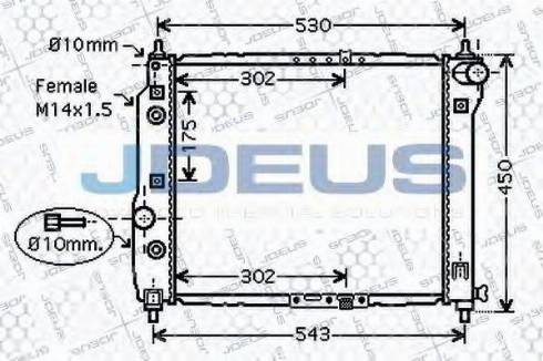 Jdeus 056M12 - Radiators, Motora dzesēšanas sistēma autodraugiem.lv